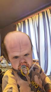 Why does this Snapchat filter make my baby look like a makeup free  Pennywise? 🤣😂