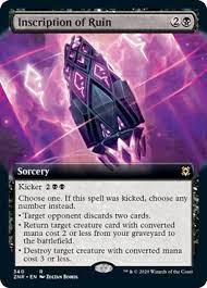 The building fell to ruin. Inscription Of Ruin Zendikar Rising Gatherer Magic The Gathering