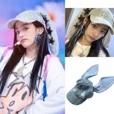 MinJi Haerin OMG Stage Long Rabbit Ear Denim Cap Womens Y2K Style Denim  Blue Jeans For Couples Fashionable Hip Pop Cap For Birthday Gifts 230911  From You05, $15.25 | DHgate.Com