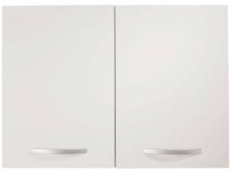 Meuble Haut 80 Cm 2 Portes Spoon Coloris Blanc Vente De Meuble Haut Conforama