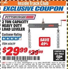 ✅ 20% off your order + many more promo codes → don't miss the best coupons. Harbor Freight Tools Coupon Database Free Coupons 25 Percent Off Coupons Toolbox Coupons 2 Ton Capacity Heavy Duty Load Leveler