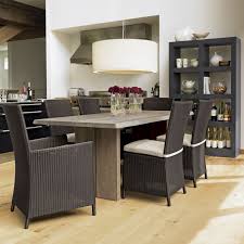 Dakota From Crate And Barrel With Dark Chairs And Sideboard Home Decor Furniture Dining Table