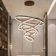 Black Modern Chandelier 4 Light 5 Light Santurn Ii Led Collection Pendant Light Fixture Cord Adjustable Brushed Aluminum Circular Led Chandelier Warm White Neutral Light Takeluckhome Com