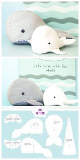 Diy Fabric Whale Plush Free Sew Patterns Mini Size Whale Plush Sewing Toys Diy Fabric