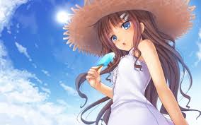 I do have brown eyes and hair, and people say i look nice sometimes. Anime Girl With Brown Hair And Blue Eyes 1024x576 Wallpaper Teahub Io