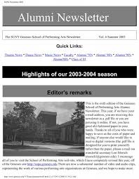SOPA Newsletter 2003 - SUNY Geneseo