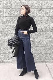 I Found 21 Fresh Ways To Wear The Denim Trend That S Dominating You Re Welcome Wide Leg Jeans Outfit Cropped Wide Leg Jeans Wide Leg Jeans Winter