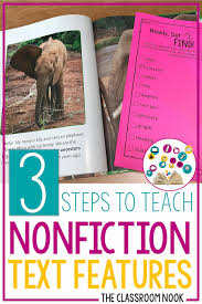 And because there's so much text you can use the entire book or you can stop and. 3 Easy Steps For Teaching Students To Use Nonfiction Text Features The Classroom Nook