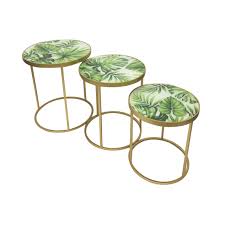 Find accent and side tables at great value on athome.com, and buy them at your local at home. Round Metal Side Table Modern Glass Side Table Plant Leaf Printing Accent Tables For Small Spaces Living Room Decor Buy Glass Side Table Accent Tables Round Metal Side Tabl Product On Alibaba Com