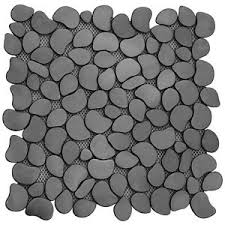 A wide variety of pebble tile backsplash options are available to you, such as project solution capability, design style, and function. Brushed Stainless Steel Black River Rock Pebble Tile Backsplash Shower Floor Ebay