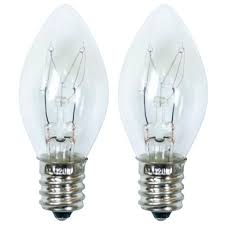 This bulb features a flame tip and a clear finish that provides a bright, crisp light. 15 Watt 2pk C7 Incandescent Light Bulbs For Wax Warmers Clear Ador Target
