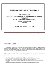 Pelan strategik unit sukan permainan sepak takraw 2017 2020 terbaru pembelajaran dengan penuh dedikasi dan proaktif. Pelan Strategik Kokurikulum