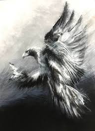 Black And White Eagle Painting Eagle In Flight Art Print With Images Eagle In Flight Eagle Painting Eagle Artwork