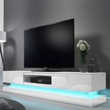 Evoque Led White High Gloss Tv Unit With Lower Lighting High Gloss Tv Unit Tv Unit Tv Stand With Led Lights
