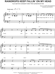 Raindrops keep fallin' on my head but that doesn't mean my eyes will soon be. Raindrops Keep Fallin On My Head Sheet Music 26 Arrangements Available Instantly Musicnotes