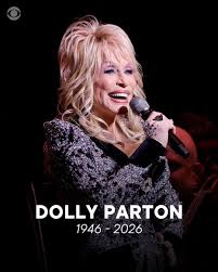 RIP Dolly Parton, iconic country music singer, who has passed away at the  age of 80. The head of her security team announced her death on social  media.