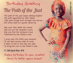 Birthday Poem The Path Of The Just A Birthday Greeting To Remind My Niece Of Who She Is In Chri Birthday Poems Birthday Greetings For Women Faith Bloggers