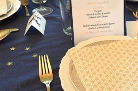 Ma Table Et Mon Menu De Noel Idee Deco Bleu Et Or Menu De Noel Menu Dejeuner De Noel