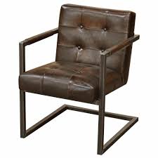 Townsend Industrial Loft Tufted Dark Brown Leather Dining Chair Leather Dining Chairs Brown Leather Chairs Leather Kitchen Chairs