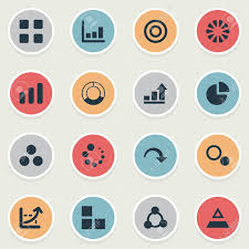 Vector Illustration Set Of Simple Diagram Icons Elements Target