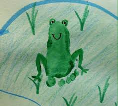 Foot Print Frog Art Baby Art Frog Art Frogs Preschool