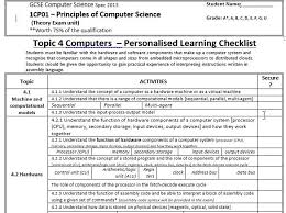 Revise edexcel gcse 2016 computer science revision guide book. Topic 4 Edexcel Gcse Computer Science Spec 2013 Personalised Checklist Teaching Resources