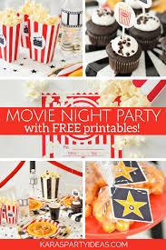 Theme parties create lasting memories. Kara S Party Ideas Movie Night Party With Free Printables Kara S Party Ideas