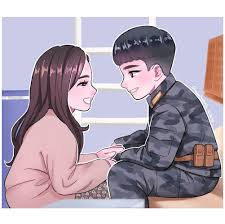 Yoon Seri And Ri Jung Hyok In 2020 Chibi Wallpaper Fan Art Cartoon Drawings