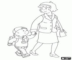Ausmalbilder Caillou Mit Seiner Mutter Zum Ausdrucken