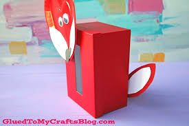 You can make a personalized box of candy hearts by adding your name and selecting the 6 hearts you'd printable valentine's day cards. Diy Red Fox Valentine S Day Card Box Kid Craft Idea