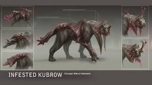 Kubrow Infested Skin Art Warframe Art Gallery Warframe Art Art Gallery Creature Design