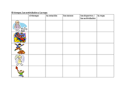 Tiempo Actividades Ropa Weather Activities Clothing In Spanish Worksheet Spanish Worksheets Weather Activities Student Encouragement
