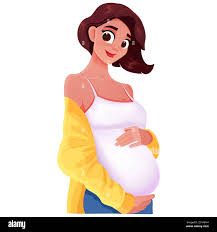 Pregnant woman vector cartoon immagini e fotografie stock ad alta  risoluzione - Alamy