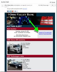 Out Of The Inbox Repossessed Vehicle Auction Announcement Finovate