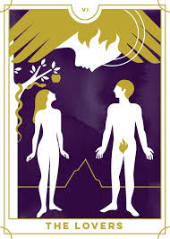The Lovers From The Everyday Tarot This Deck Blends Classic Imagery With Decorative Simplicity Cartas De Taro Tarot Astrologia