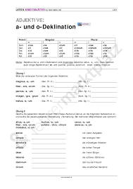 Für den klassenkalender des lehrers werden viele aufgaben von den lehrkräften für den schulischen alltag übernommen. Latein Adjektive A Und O Deklination Unterrichtsmaterial Im Fach Latein Latein Latein Ubungen Adjektive