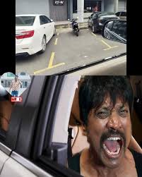 Driver cannot distinguish between car parking lots and motorcycle parking  lots.