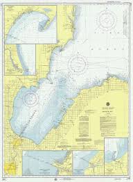1975 Nautical Map Of Saginaw Bay Lake Huron