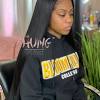 This punky sew in hairstyle uses a combination of blonde and black extensions to create a stylish color contrast between the two. 3