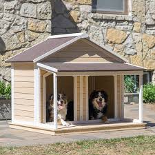 Boomer George Duplex Dog House Medium 51 X43 X43 Antique White Wash Walmart Com Outdoor Dog Bed Large Dog House Double Dog House