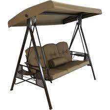 Not only patio 3 seat swing, you could also find another pics such as 3 seat swing canopy cover, walmart 3 seat swing, outdoor bed swing, outdoor bench swing, outdoor garden swing, 3 seat wrought iron swing, 3 seat hammock shop garden treasures seat steel traditional porch swing. Sunnydaze Decor 3 Person Steel Porch Swing With Beige Cushions Lr 819 The Home Depot
