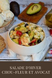 Salade D Hiver De Chou Fleur Et Avocat En 2020 Recettes De Cuisine Salade Salade D Hiver