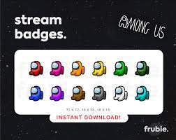 Among Us Twitch Sub Badges Bit Badges In 2021 Twitch Badge Words Wallpaper