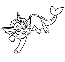 Have a pokemon papercraft afternoon together! Pokemon Vaporeon Coloring Pages Novocom Top
