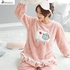Vous passerez un tiers de votre vie au lit : Jrmissli Flanelle Polaire Hiver Femmes Pyjama Ensembles Pyjama Pijama Pyjama Femme Feminino Pijama Femme Pijamas Entero Pyjama Aliexpress