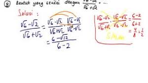 A√c + b√c = (a + b) √c. Merasionalkan Penyebut By Mat4saja