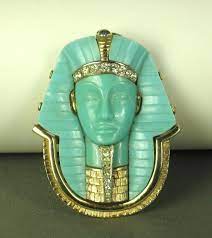 Marcel Boucher Egyptian Revival King Tut Pin Egyptian Revival Jewelry Egyptian Jewelry Egypt Jewelry