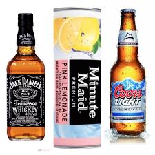 Hmmm Pint Of Jack Daniels 3 Bottles Of Coors Light 1 Package Of Minute Maid Frozen Pink Lemonade 1 Pitcher Mix Whiskey Lemonade Baby Shower Drinks Lemonade