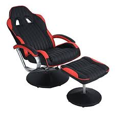 Homycasa Leisure Recliner And Ottoman Chair Set Racing Car Seat Wrapped Pu Leather Base Chair For Off Recliner With Ottoman Chair And Ottoman Leather Recliner