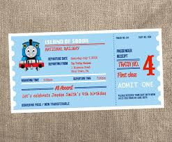 Thomas The Train Ticket Printable Invitation Train Birthday Party Invitations Printable Invitations Thomas The Train